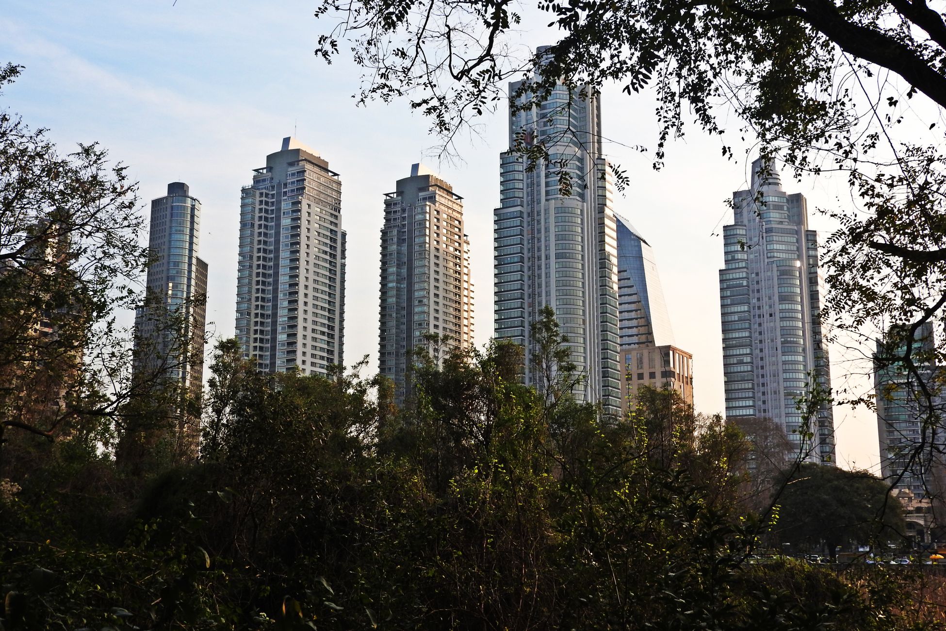Argentine residential high-rise buildings and urban skyline
